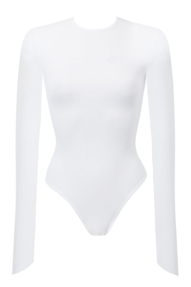 Body Franka K model Grace w kolorze białym, o klasycznym kroju i minimalistycznym wykończeniu.