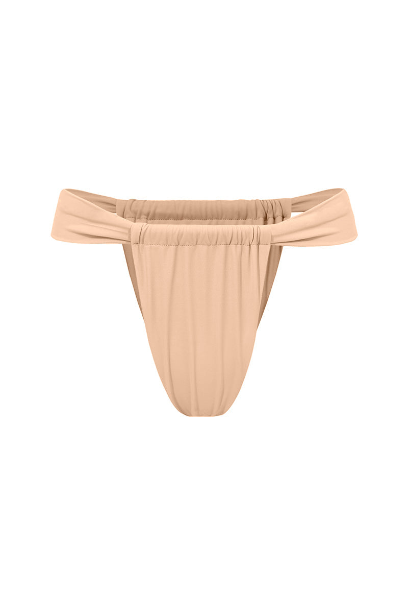 Dół od bikini Franka K model Maura w kolorze cielistym, gładki, z niskim stanem.