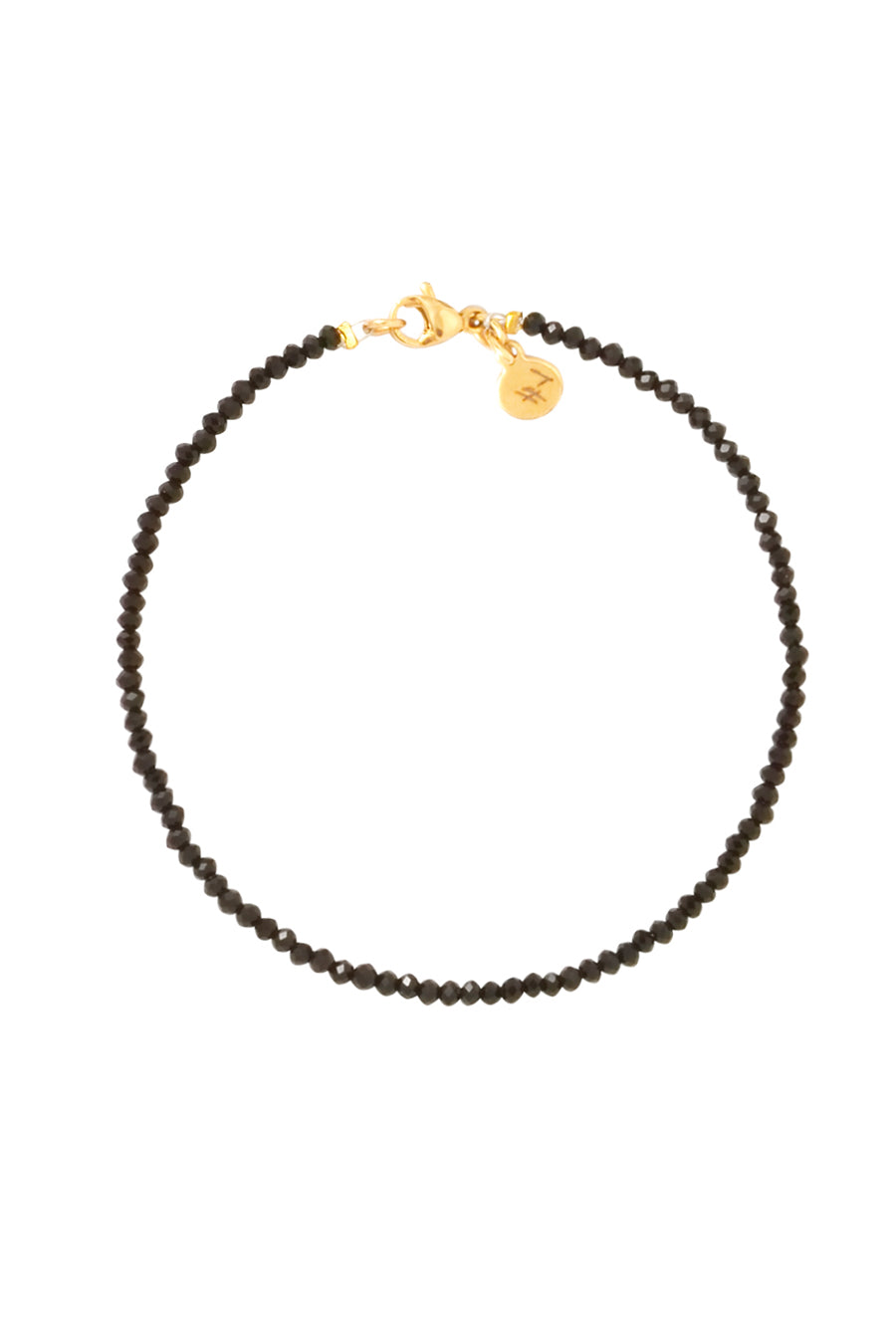 Bransoletka Franka K model Felice wykonana z pięknie połyskujących, fasetowanych czarnych kryształków.