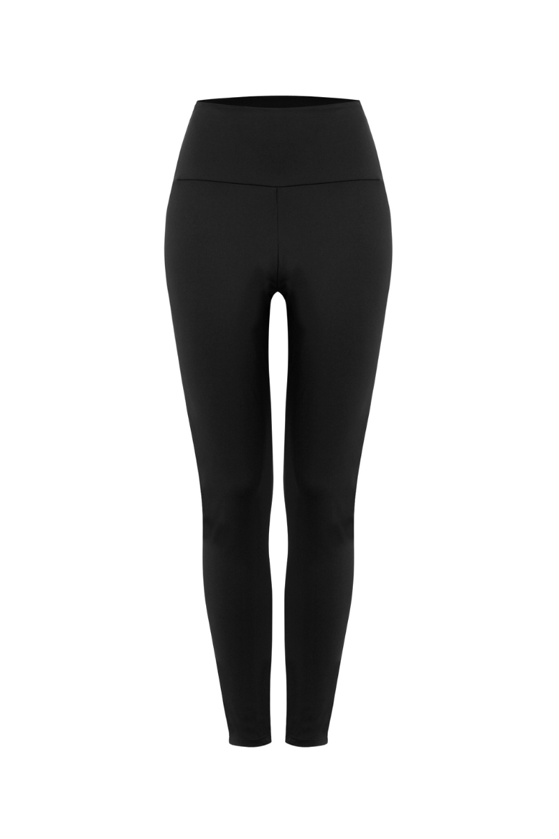 Legginsy Franka K model Marija w kolorze czarnym, o dopasowanym kroju z wysokim stanem i elastyczną talią.