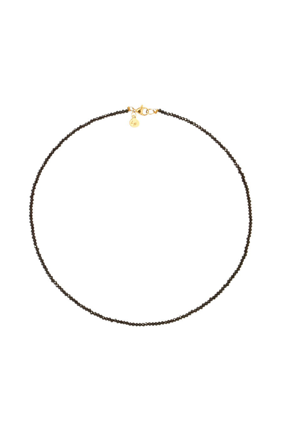 Naszyjnik Franka K model Felice w kolorze czarnym, wykonany z pięknie połyskujących fasetowanych kryształków.