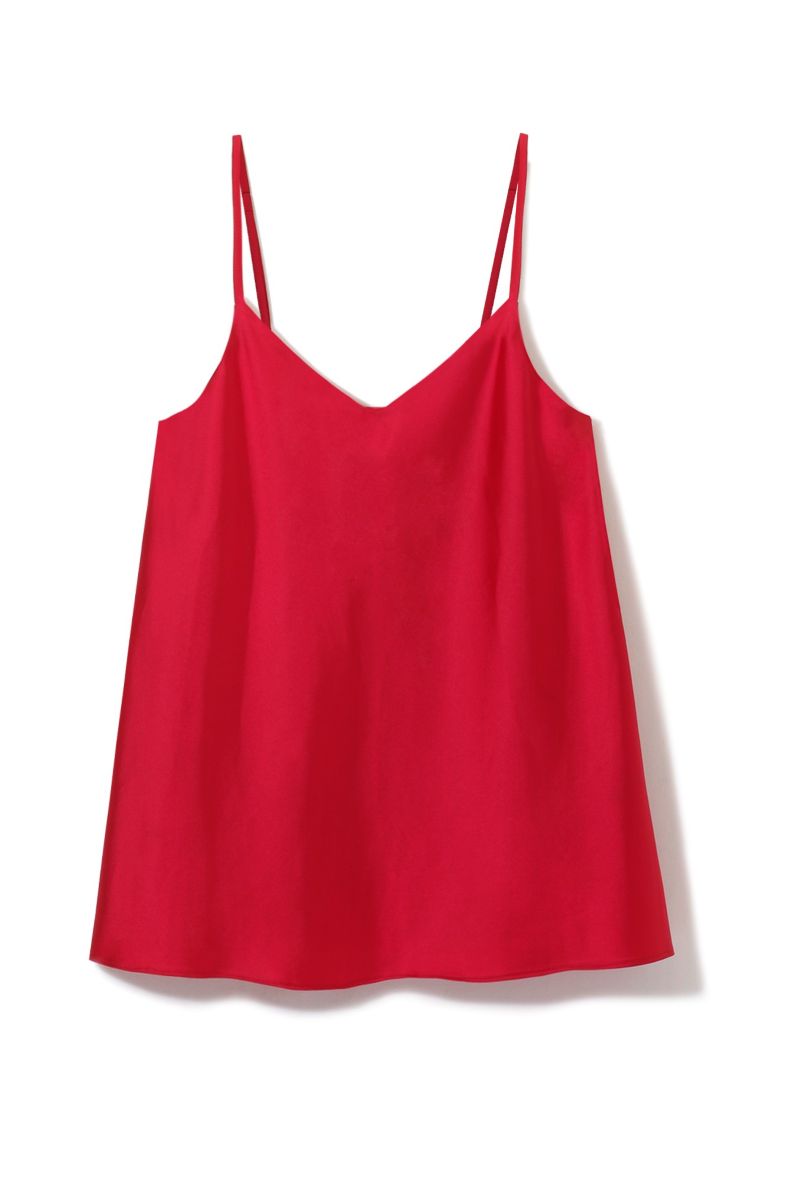 Czerwony top na cienkich ramiączkach Franka K model Denise.