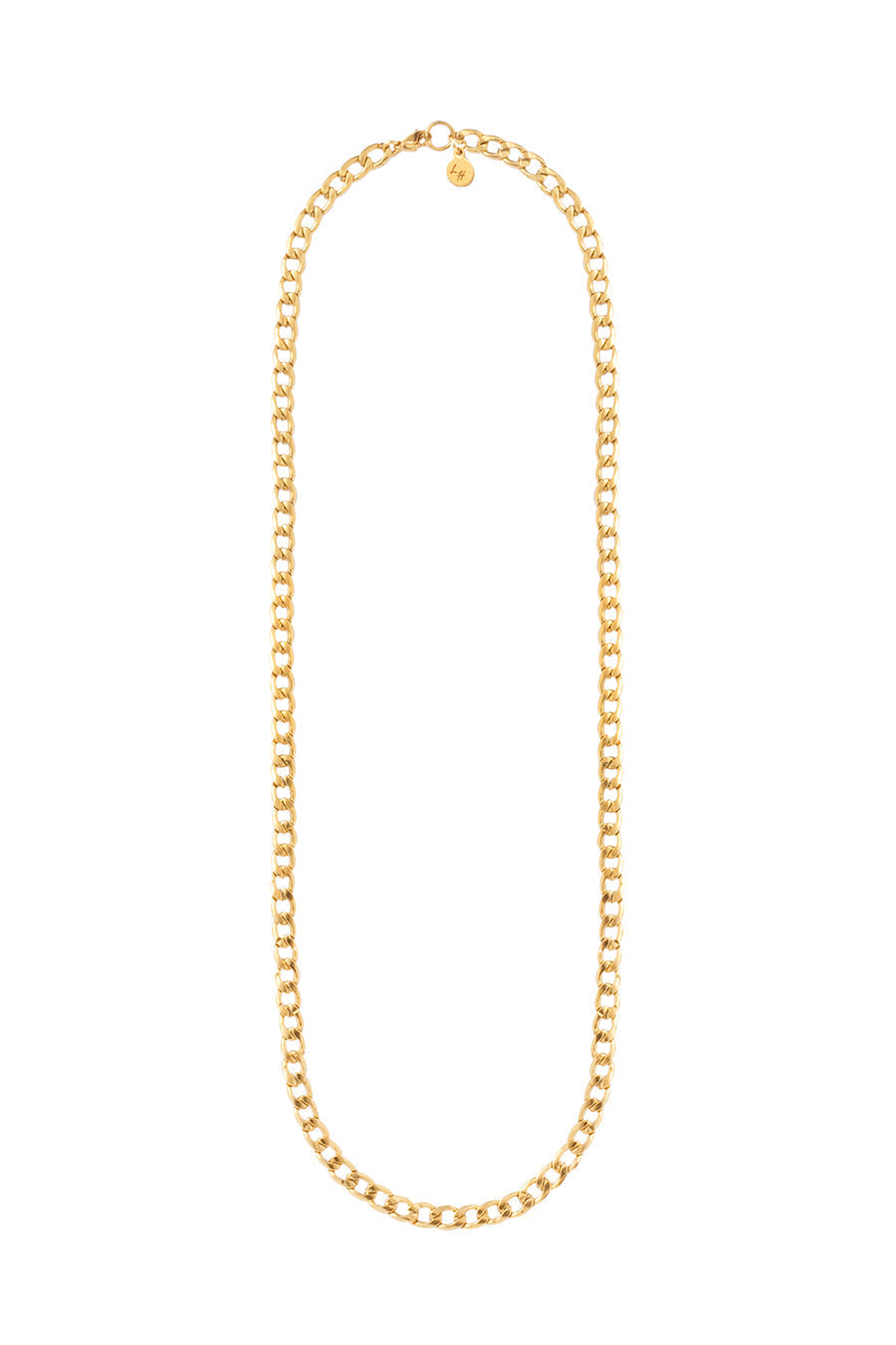 Naszyjnik Franka K model Perrine, typu pancerka, w złotym kolorze o klasycznym, ponadczasowym splocie.