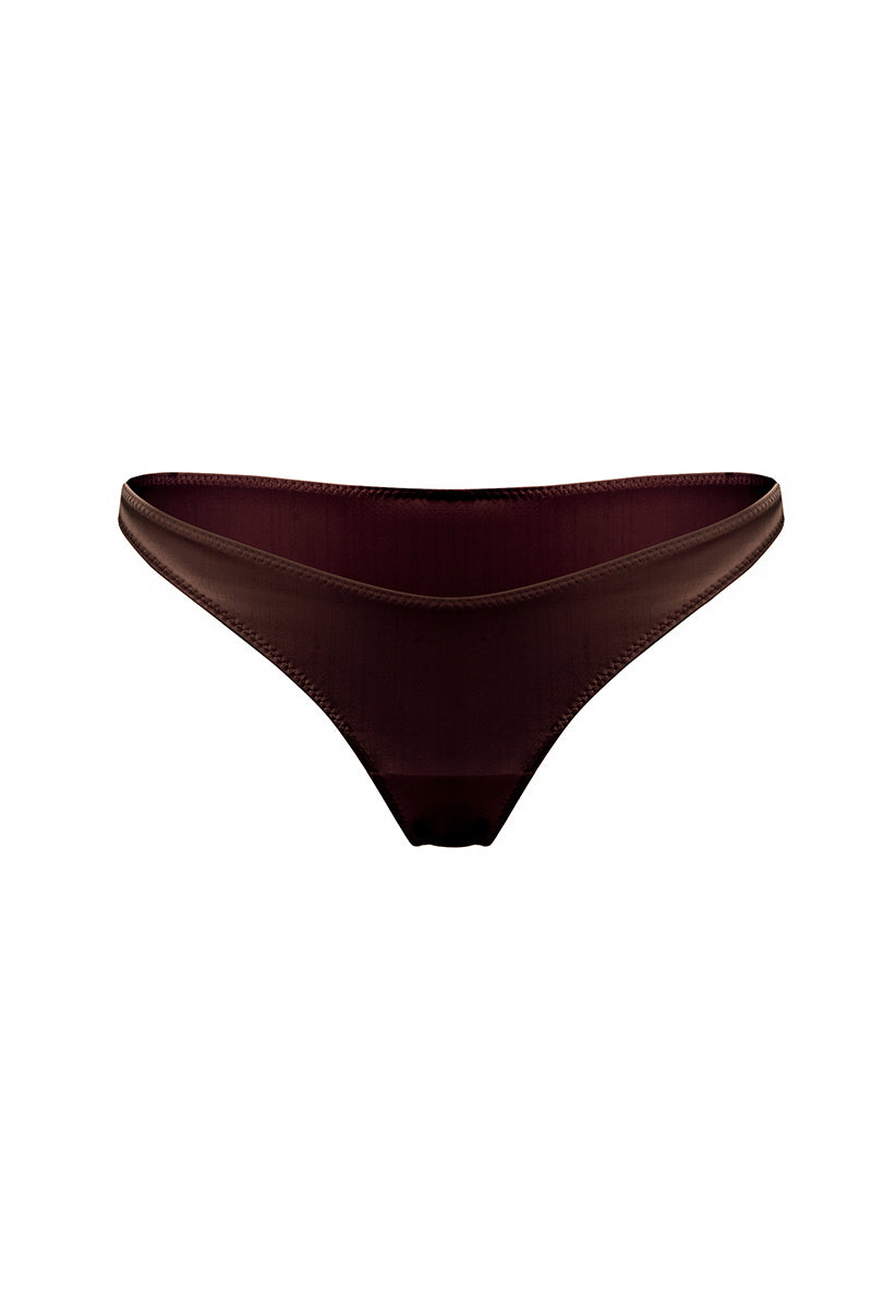 Dół od bikini Franka K model Fiji w kolorze brązowym, z niskim stanem.